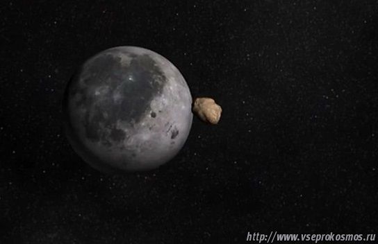 Удар крупного астероида по Луне