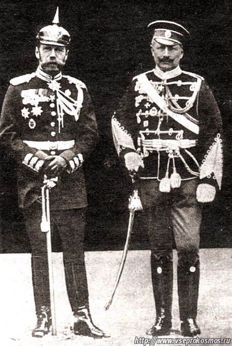 Российский император Николай II и Вильгельм II